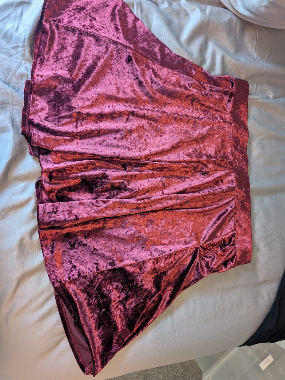Torrid 3x Cranberry Wine Crusher Velvet Skater Skirt